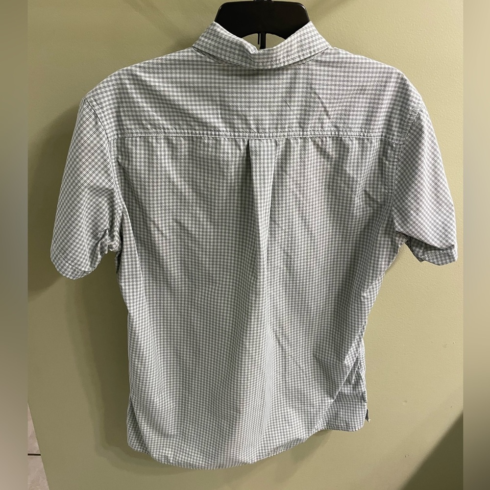 Eddie Bauer Men's Green Checkered Button Down Shirt - Picture 2 of 4